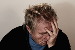 a depressed man
